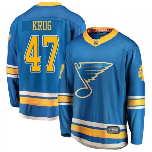 Torey Krug Men's Fanatics Branded Blue St. Louis Blues Home Breakaway Custom Jersey Size: Extra Large